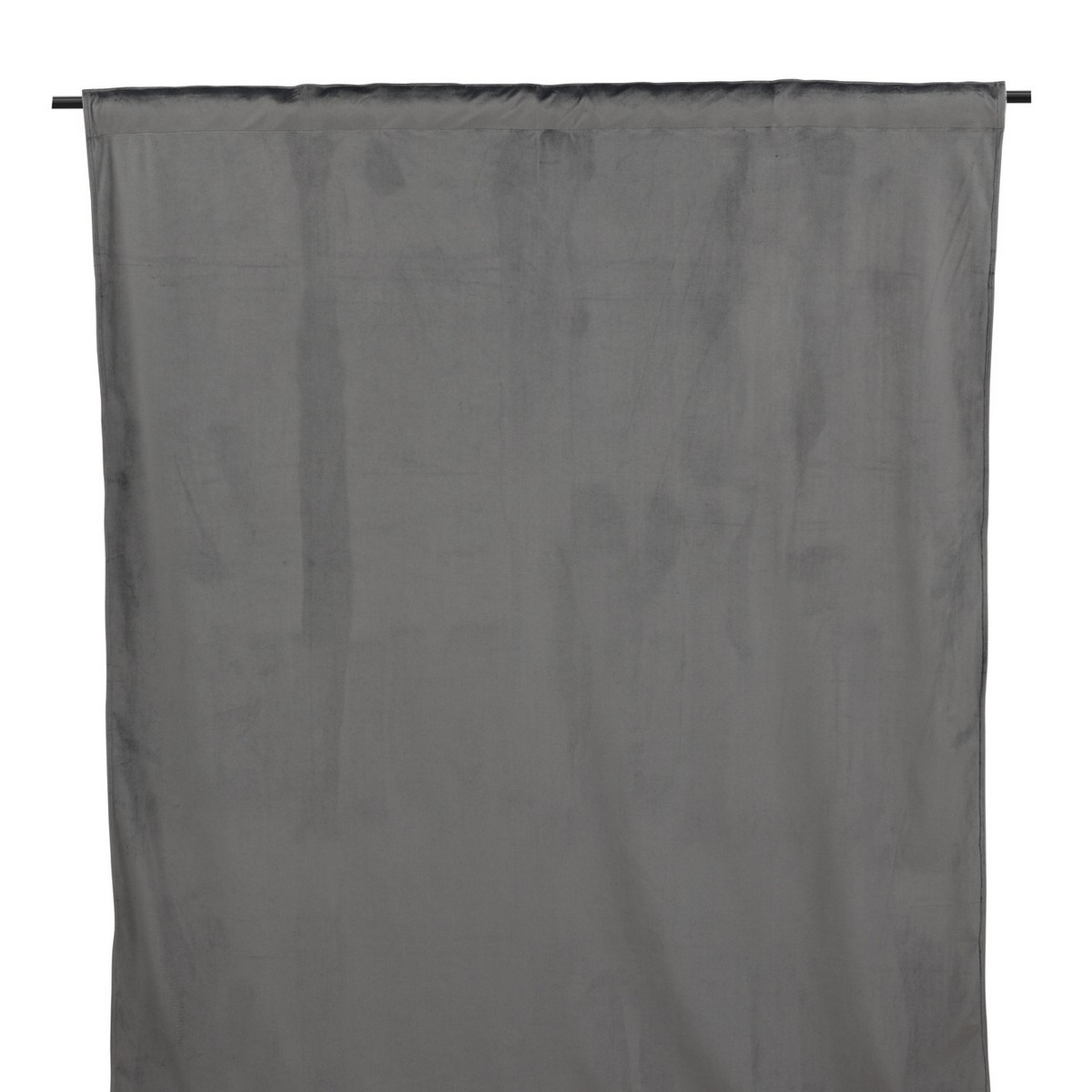 Mary Curtain Polyester/velvet - 2-pack - Grey / - 135*250 Grå
