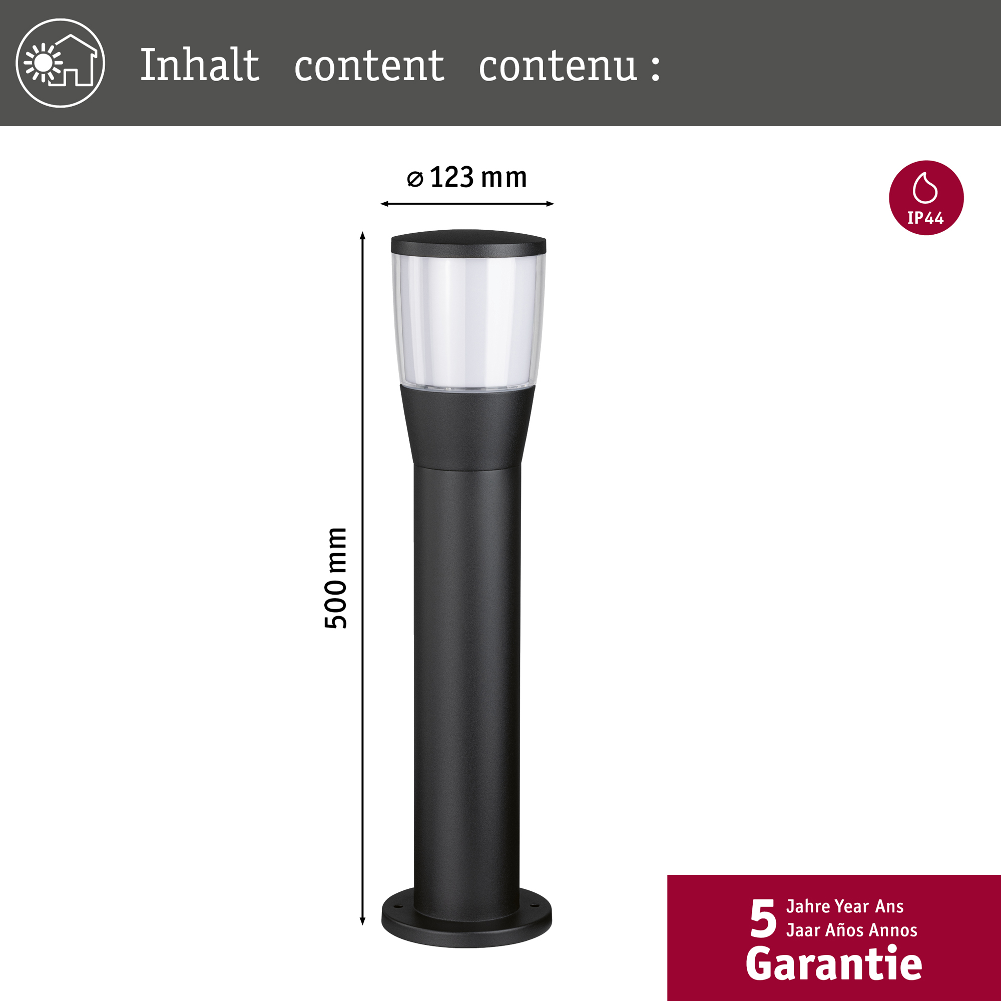 Pollare LED Paulmann Bako Seawater Resistant IP44 230V E14