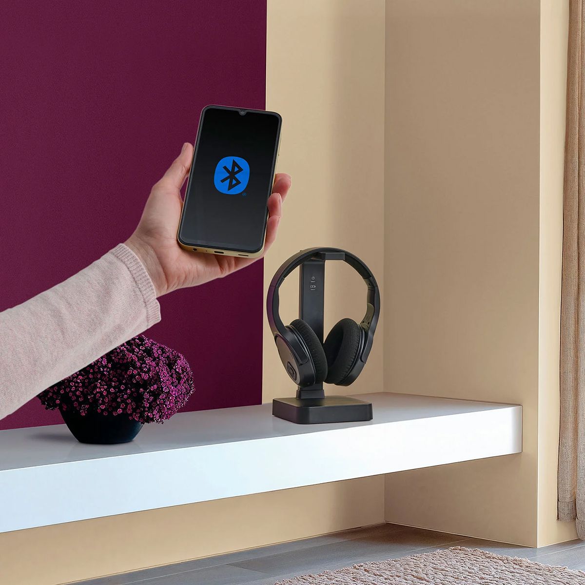 Hörlurar HAMA Trådlösa Over-Ear för TV med 2,4 GHz Bluetooth-Anslutning Svart