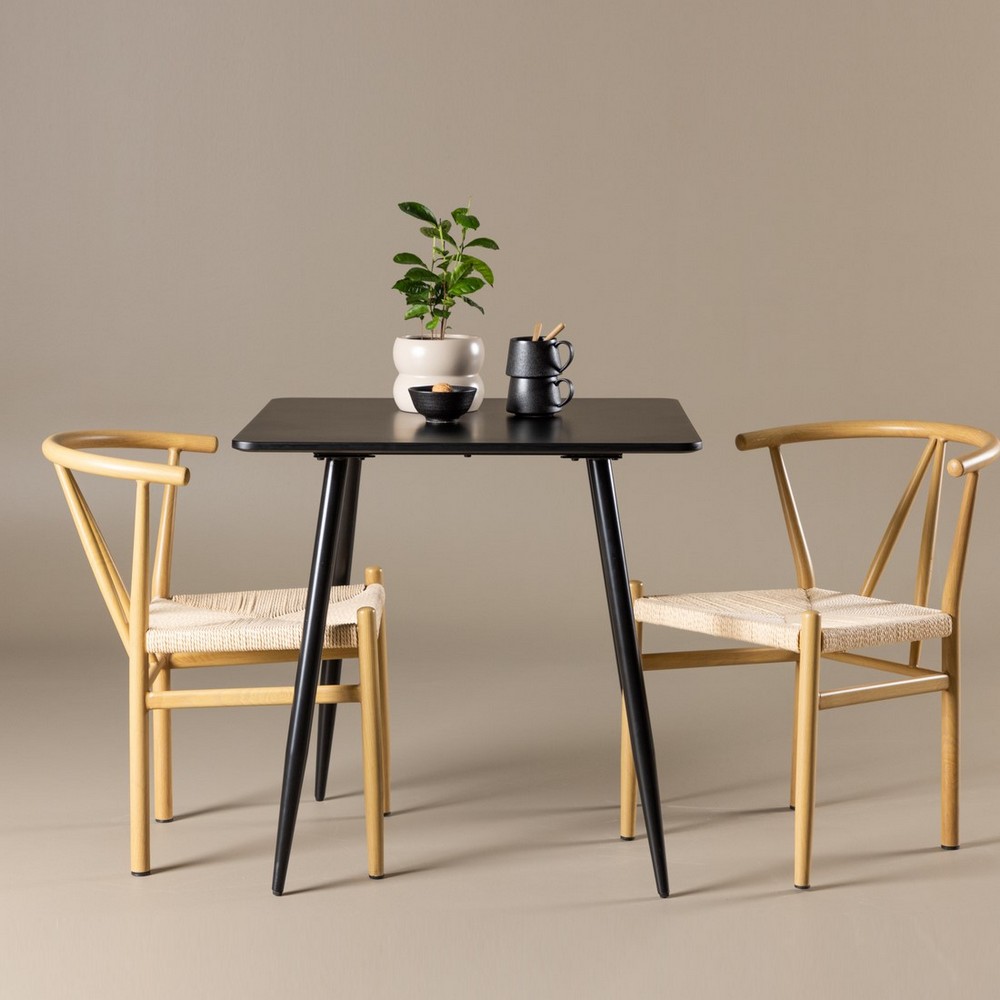 Polar Dining Table 75x75 cm - Black / Black Svart