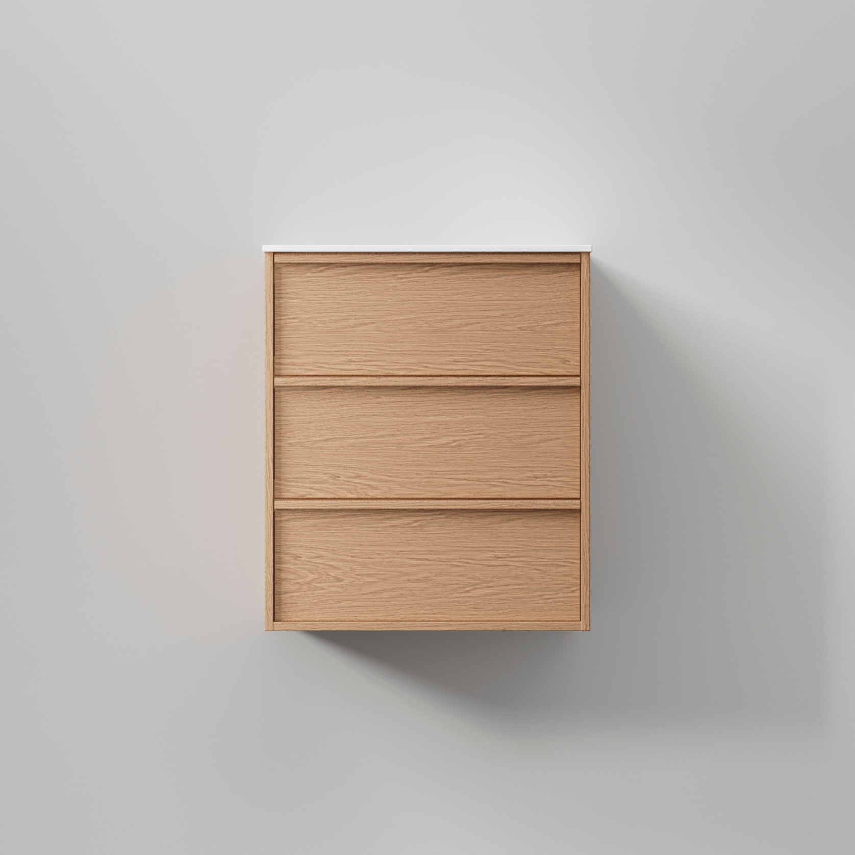 Kommod Terra Carve 60, Natural Oak, 3 Lådor Färg: Natural Oak, Bredd: 600 mm