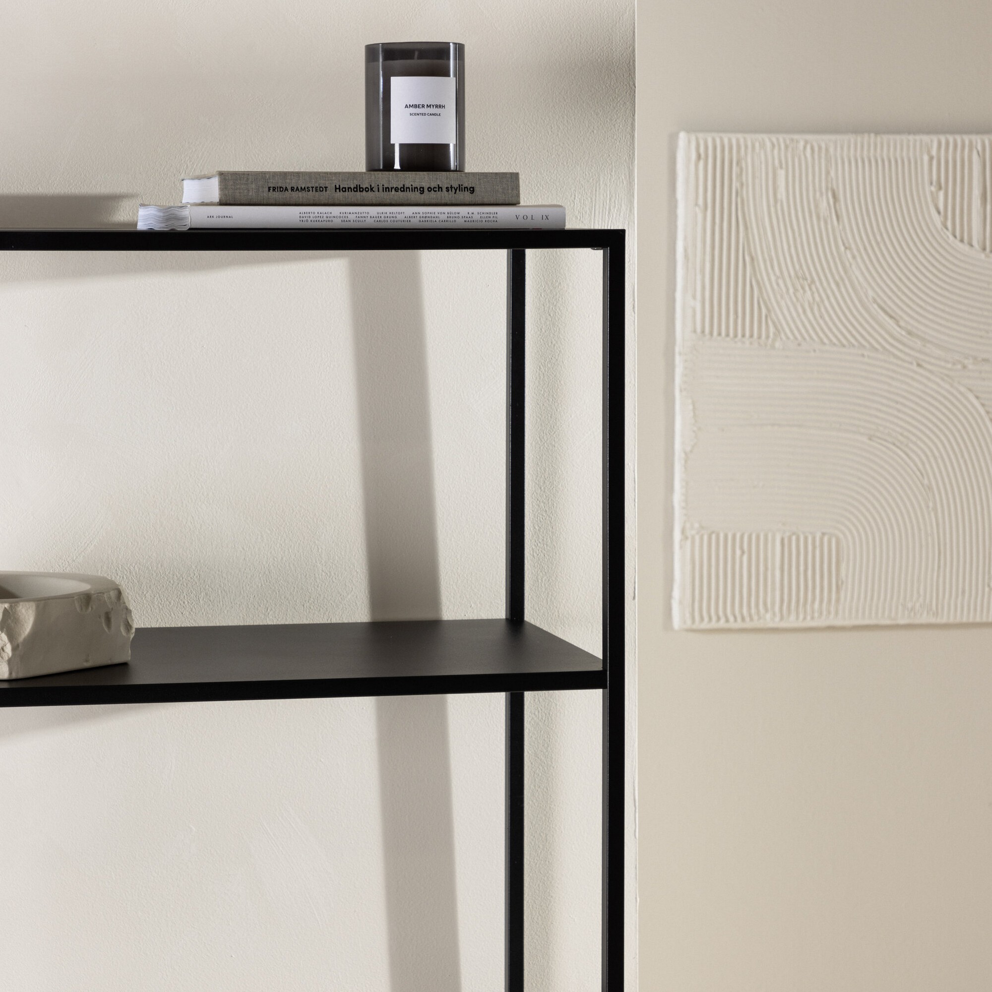 Hylla Venture Home Montevideo Stående Förvaringsmöbel med Hyllplan i Svart Stål