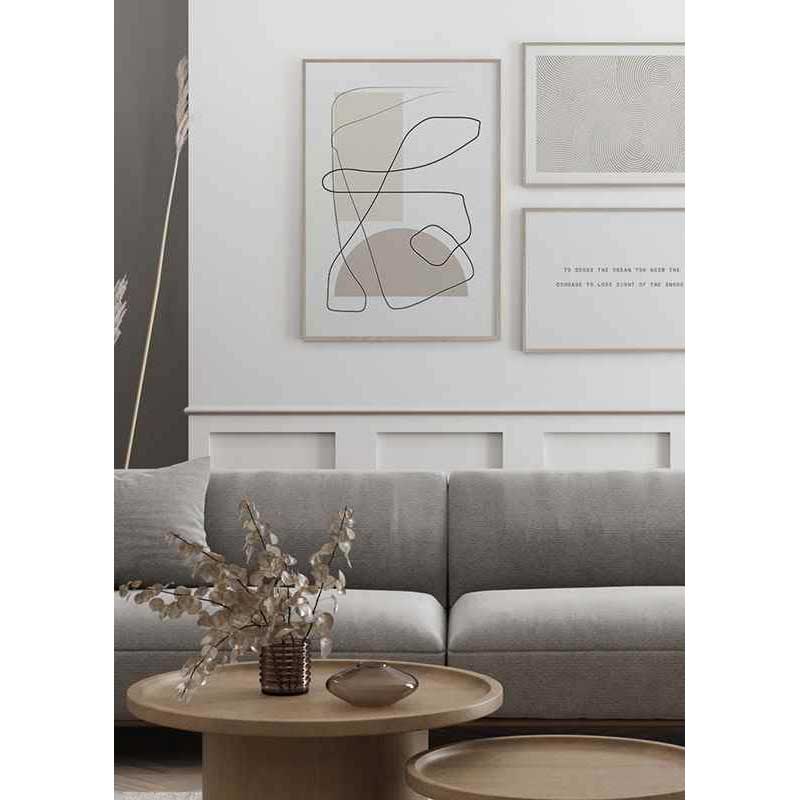 Poster Gallerix Art des Lignes No1