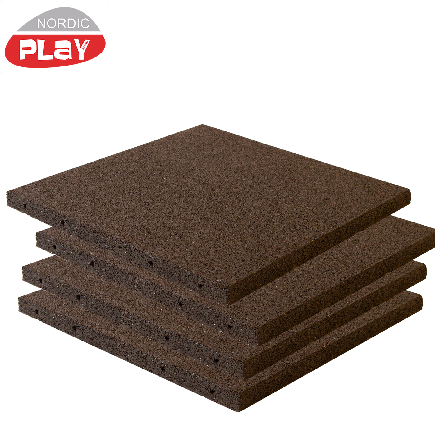 Gummikakel Nordic Play Active 500x500x30 mm 120 st/frp 30 kvm