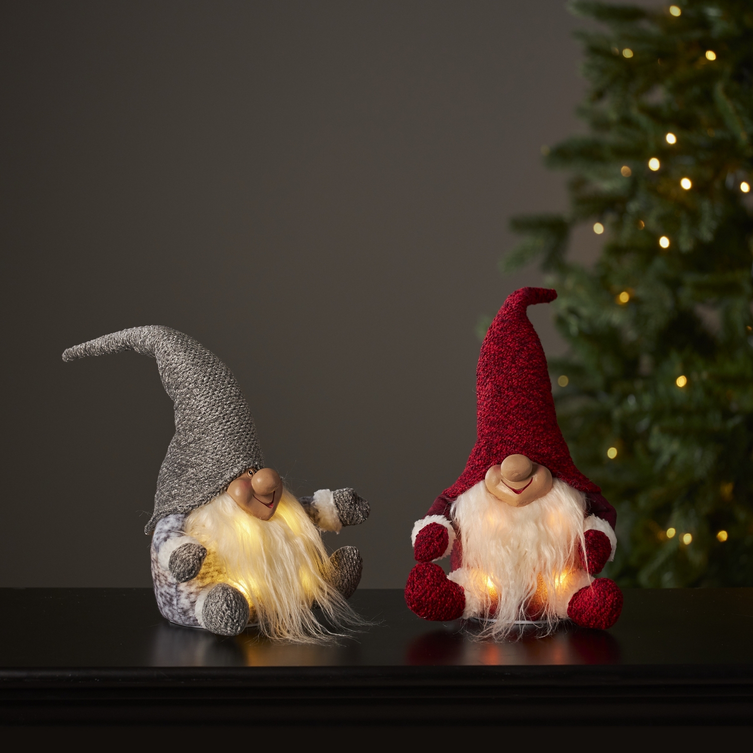 LED Santa Red 34cm Röd