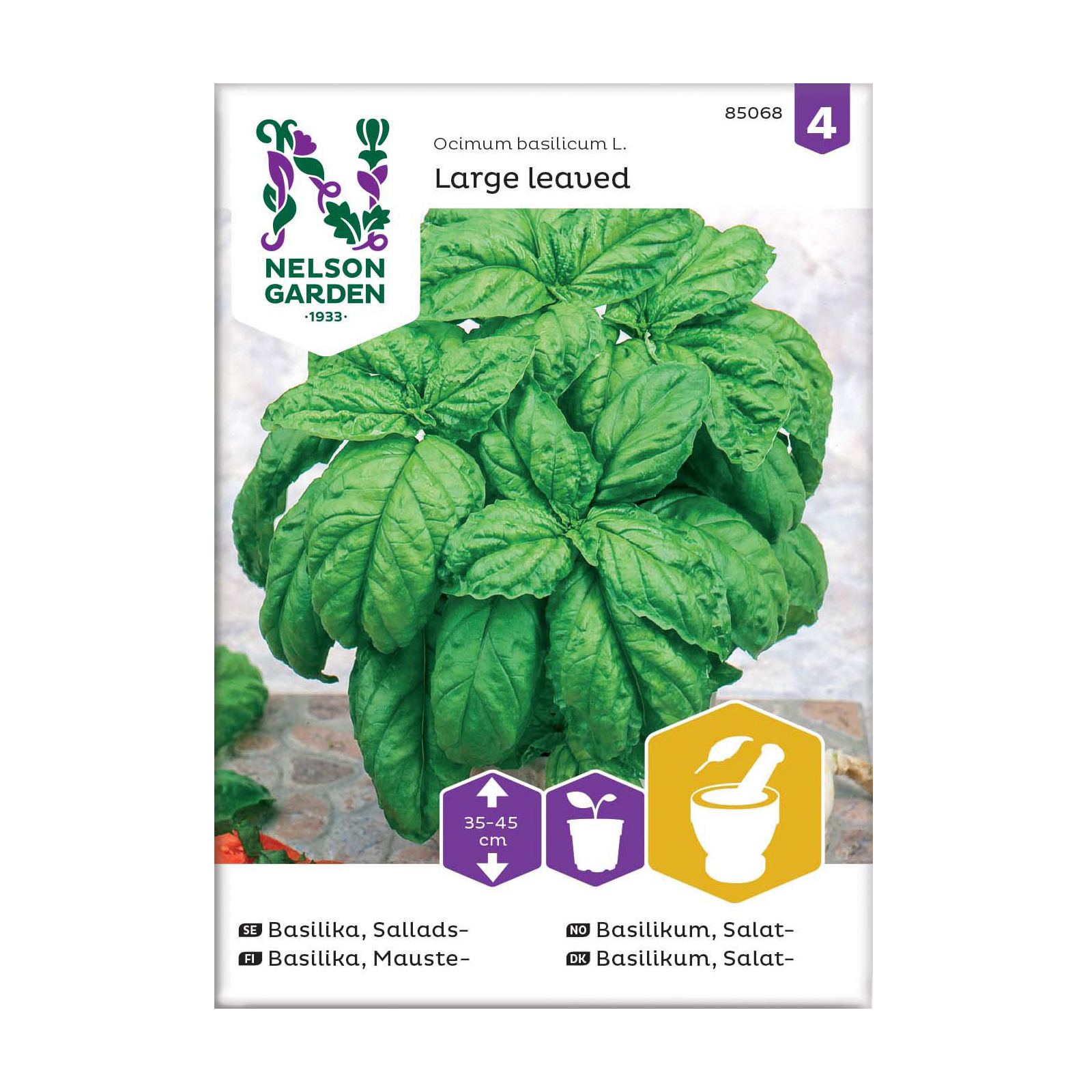 Frö Salladsbasilika Nelson Garden Storbladig
