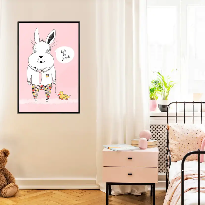 Poster Artgeist Affisch Rabbit's Friend