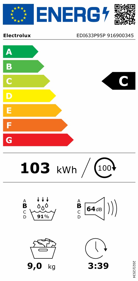 Värmepumpstorktumlare Electrolux EDI633P95P