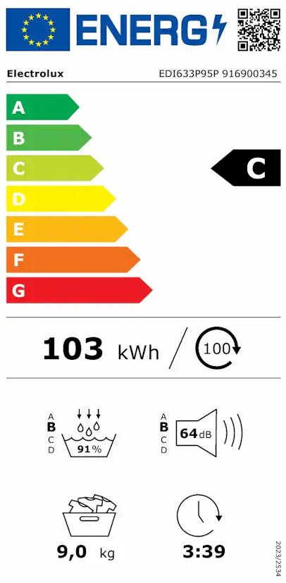 Värmepumpstorktumlare Electrolux EDI633P95P