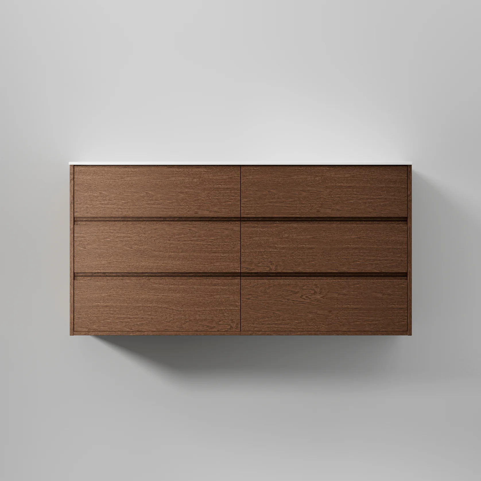 Kommod Terra Grip 140 D, Dark Oak, 6 Lådor Färg: Dark Oak, Bredd: 1400 mm