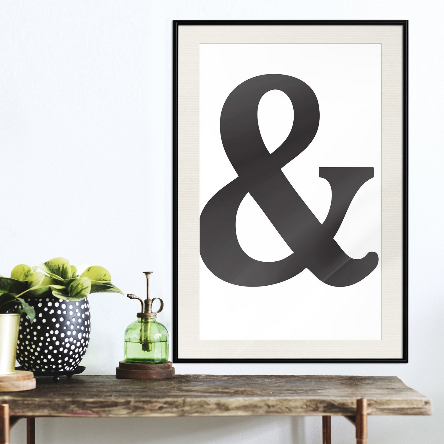 Poster Artgeist Affisch Black Ampersandem
