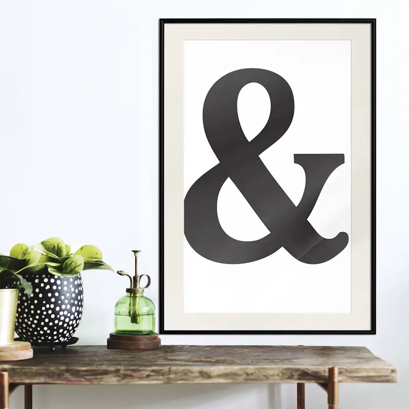 Poster Artgeist Affisch Black Ampersandem