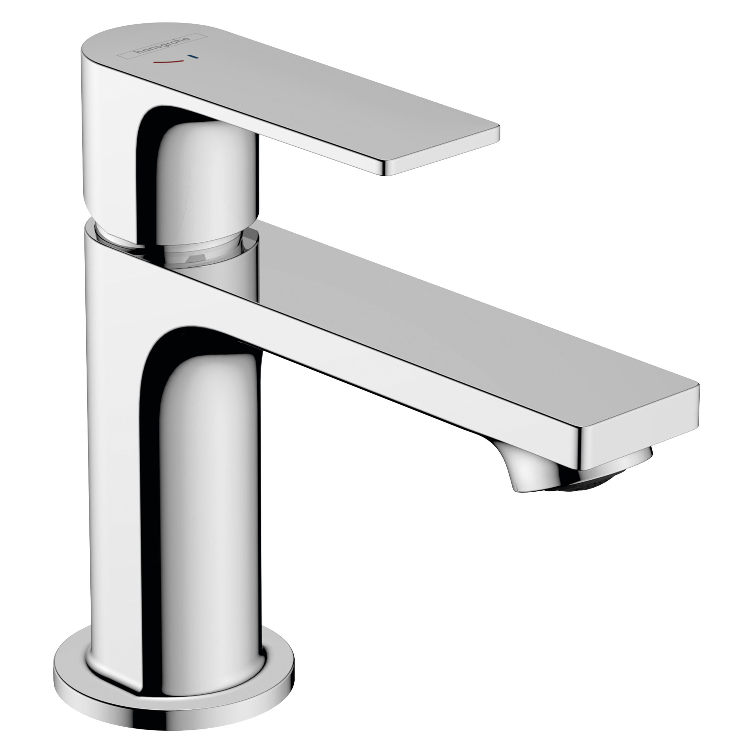 Tvättställsblandare Hansgrohe Rebris E 1-grepps 80 CoolStart med Lyftventil i Metall