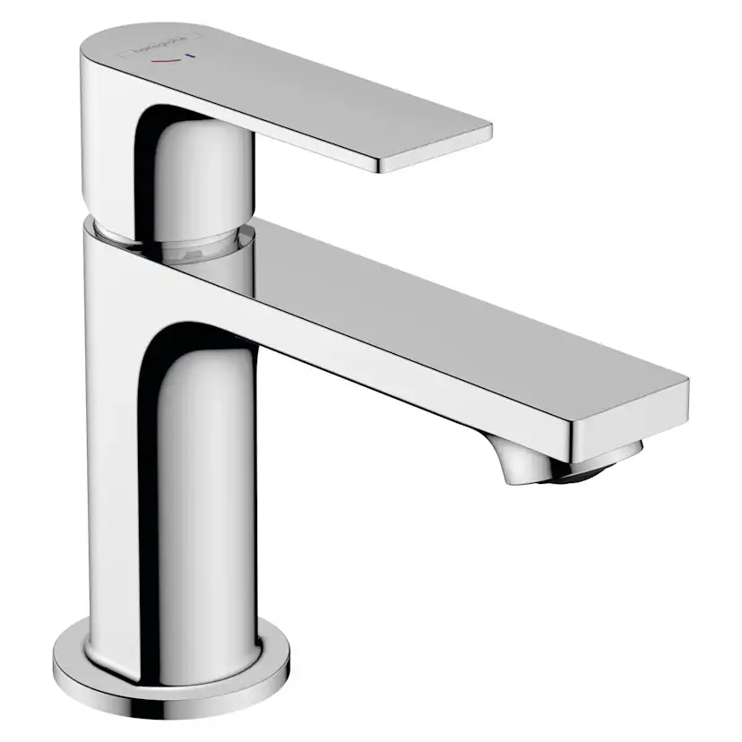 Tvättställsblandare Hansgrohe Rebris E 1-grepps 80 CoolStart med Lyftventil i Metall