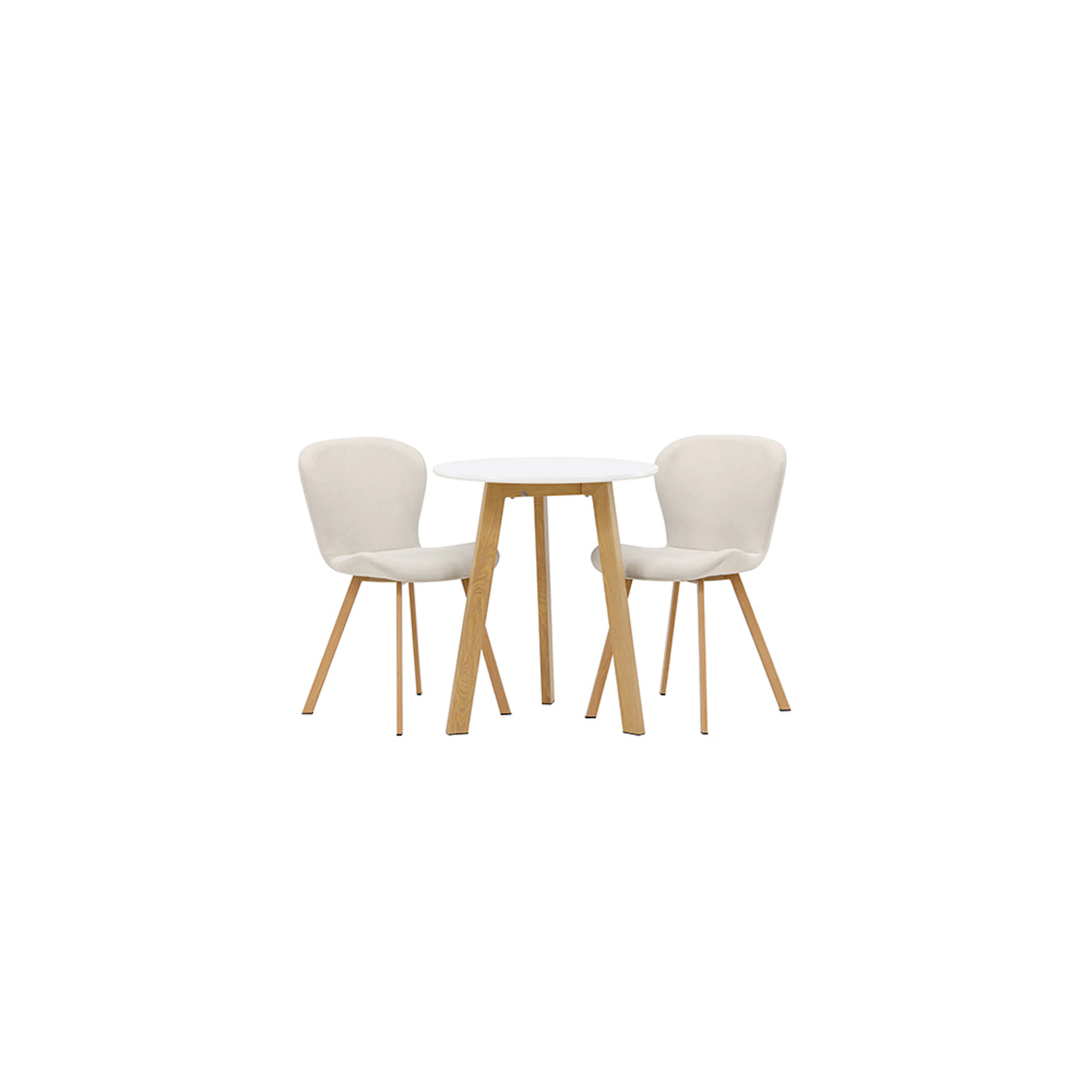 Matgrupp Venture Home Leonora Ø65 cm med 2 st Lilja stolar