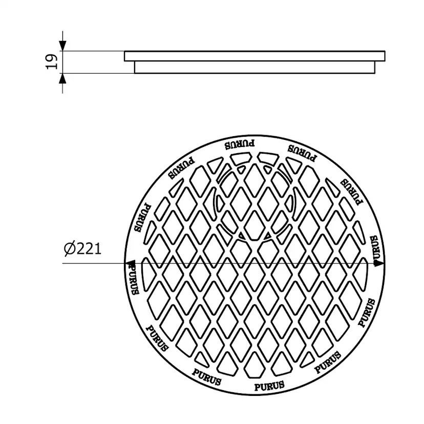 Golvbrunnssil Purus 220 Plast