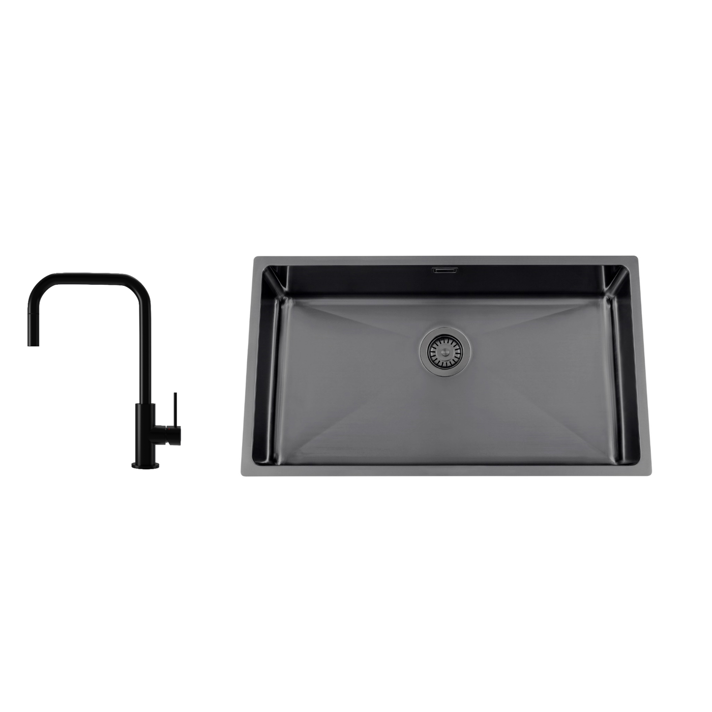 Diskho Nordic Tech Titan 730 X med Köksblandare Steel Accent Square Shadow