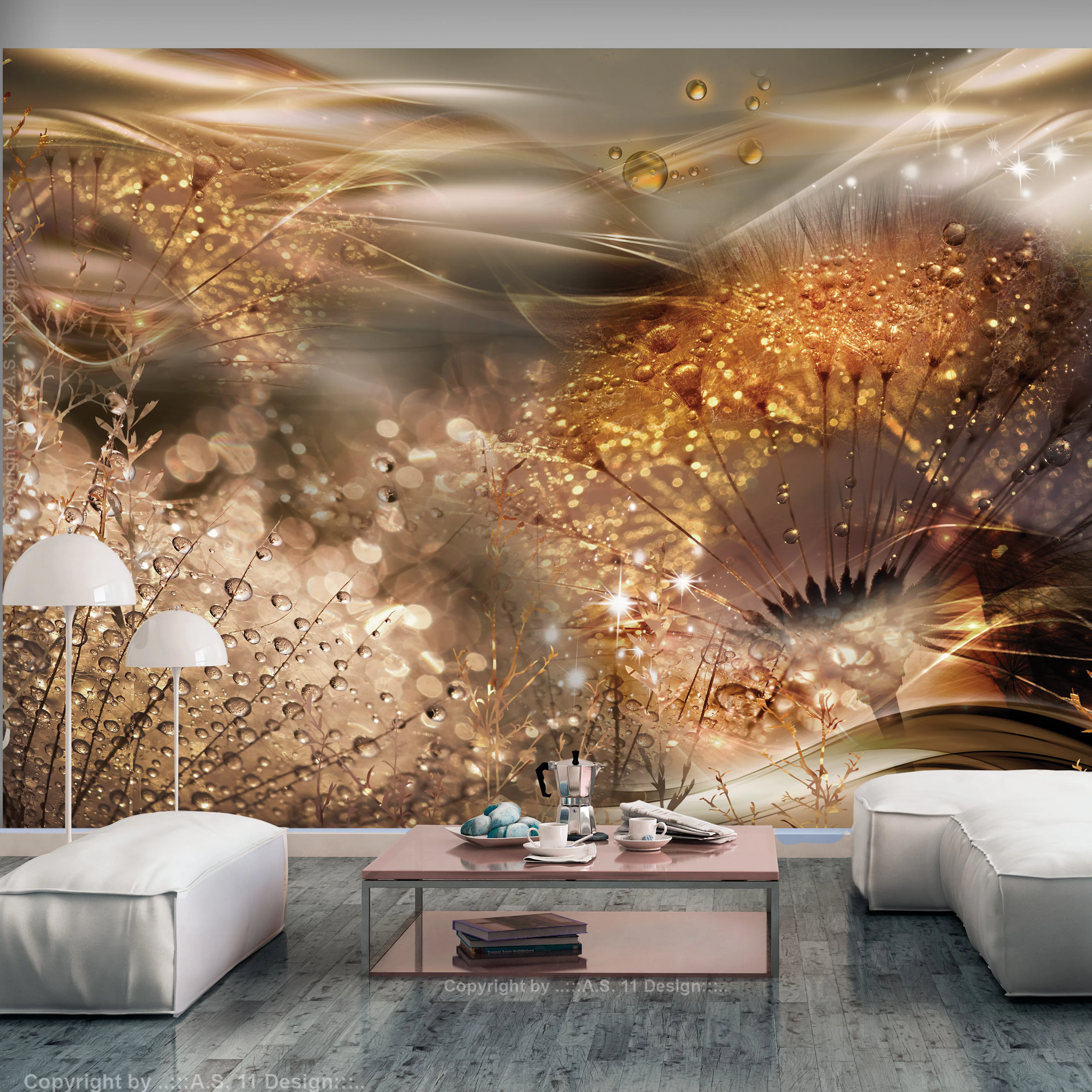 Fototapet Arkiio Dandelions' World Gold