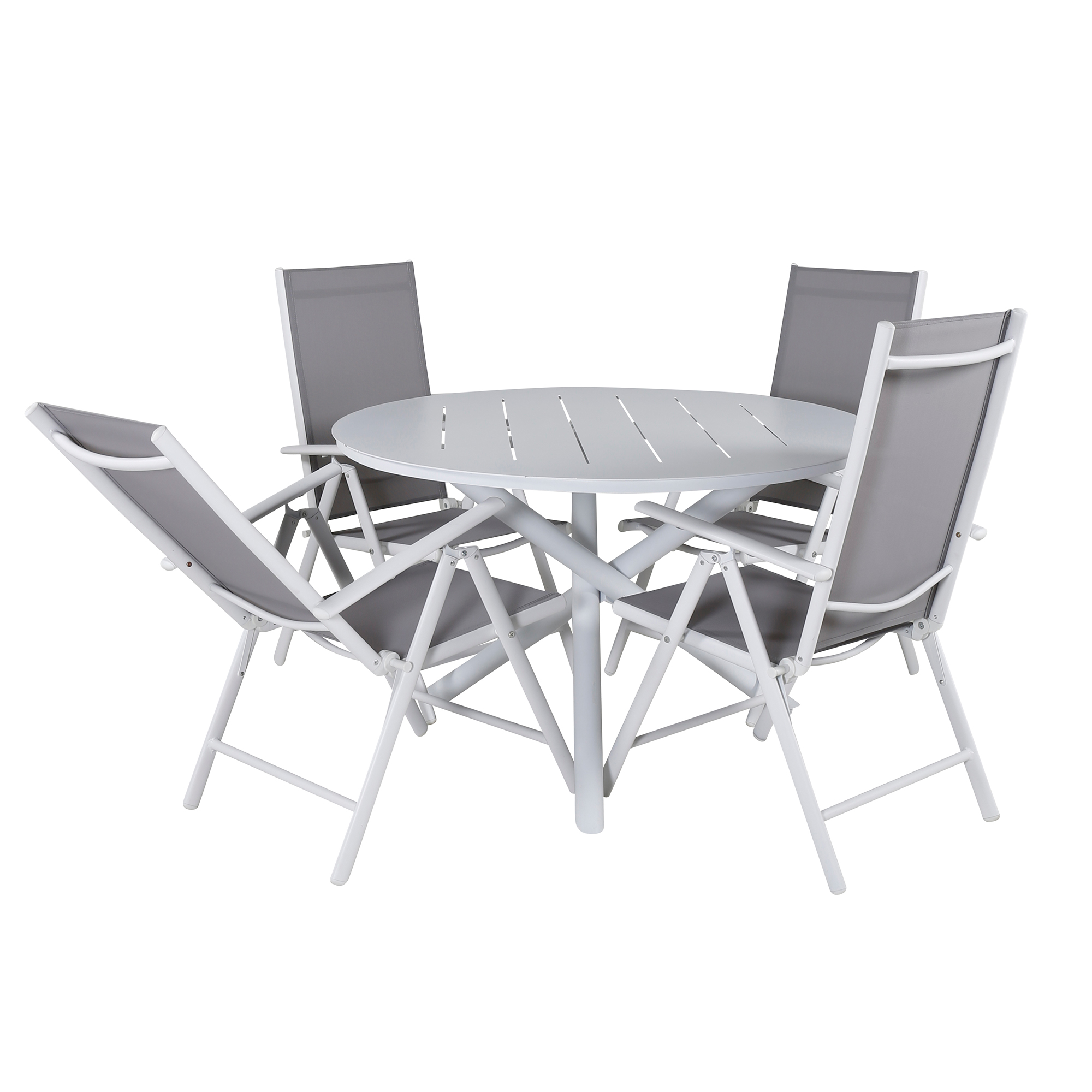 Matgrupp Venture Home Ande med 4 Bend Matstolar