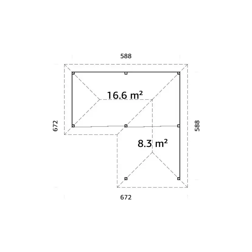 Uterum Palmako Bianca 24,9 m2 Set 213 Slide