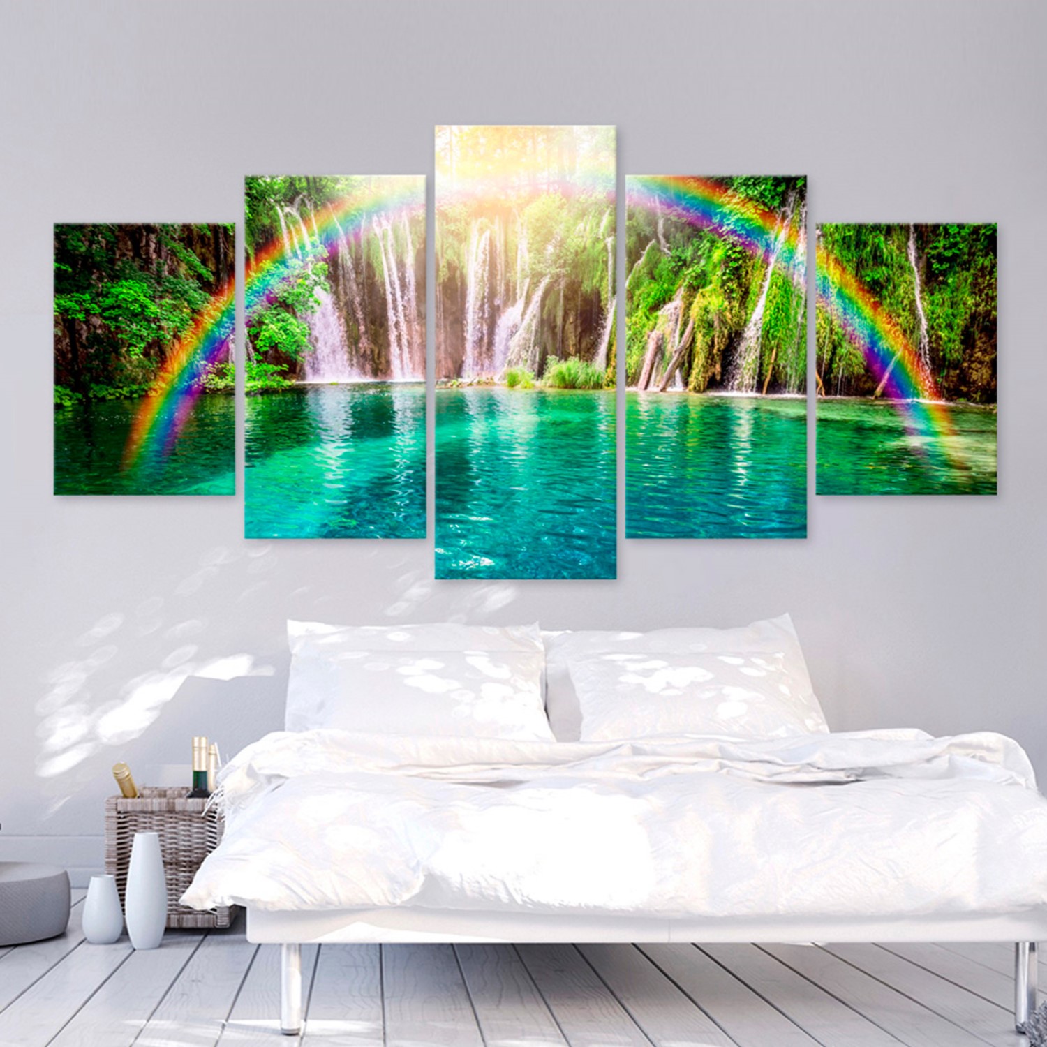 Tavla Arkiio Rainbow Time Wide 5 delar 225x100