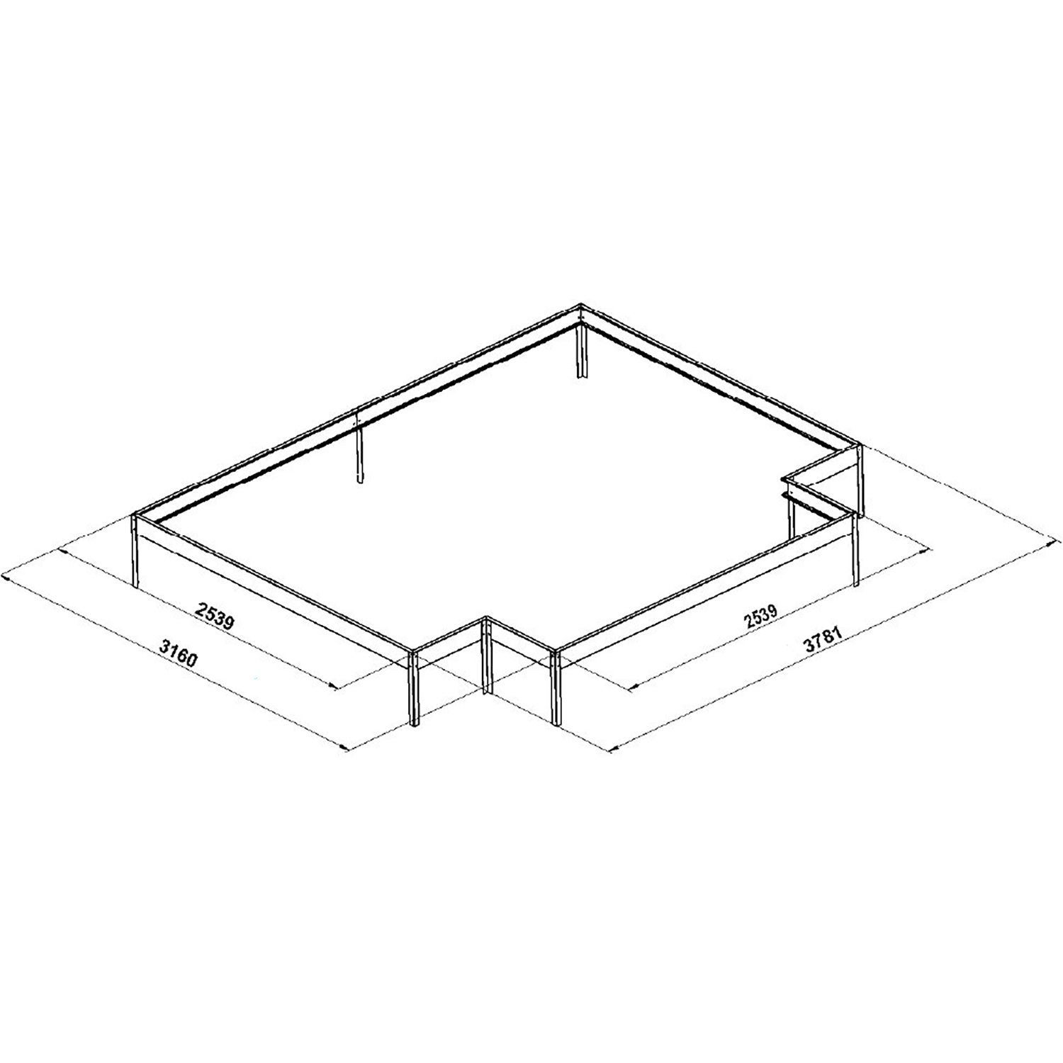 Växthus Gardeney Triton Svart Aluminiumstomme med UV-skyddat Polykarbonattak & Härdat Glas, 10,2 m²