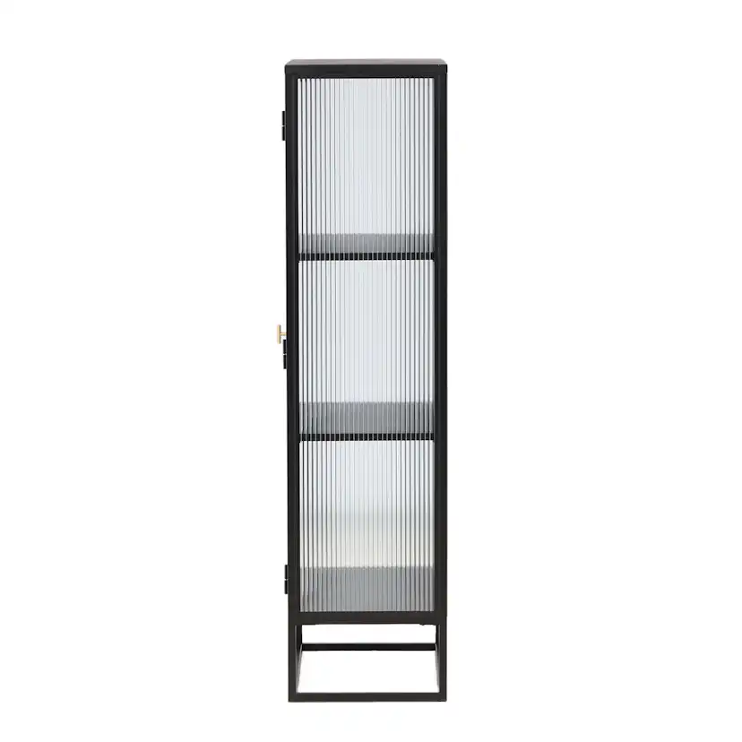 Vitrinskåp Venture Home Garis Svart Stål 160cm