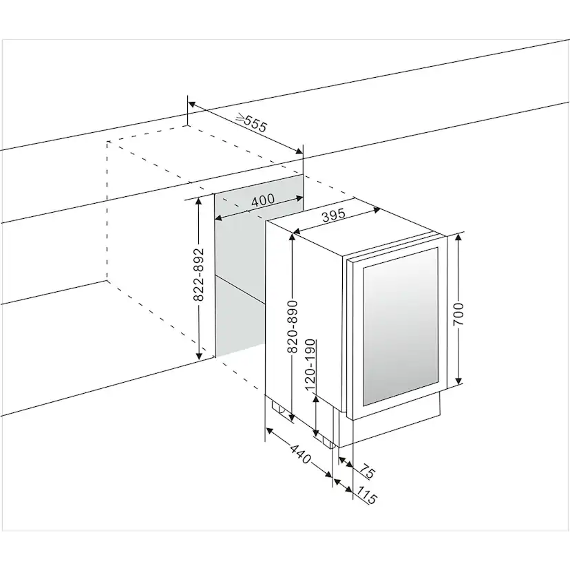 Vinkyl mQuvée WineCave 700 40D Modern WCD40M