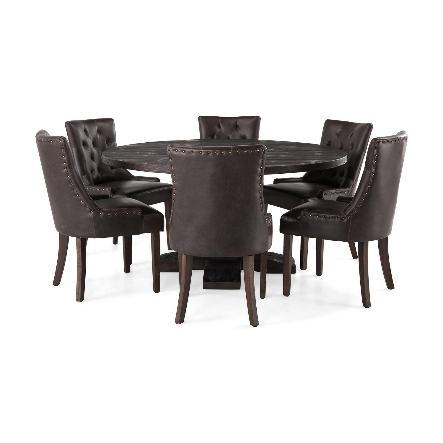 Matgrupp Bloomington Dijon Runt Matbord 150 cm med 6 Tuva Matstol