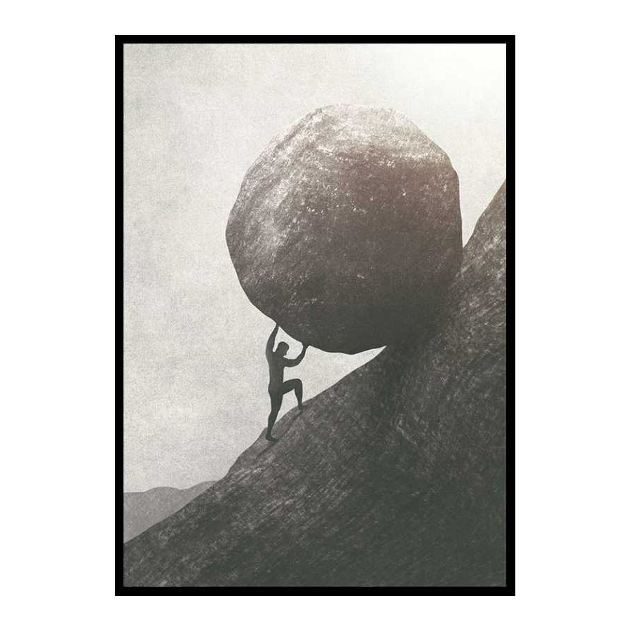 Poster Gallerix Pushing Uphill