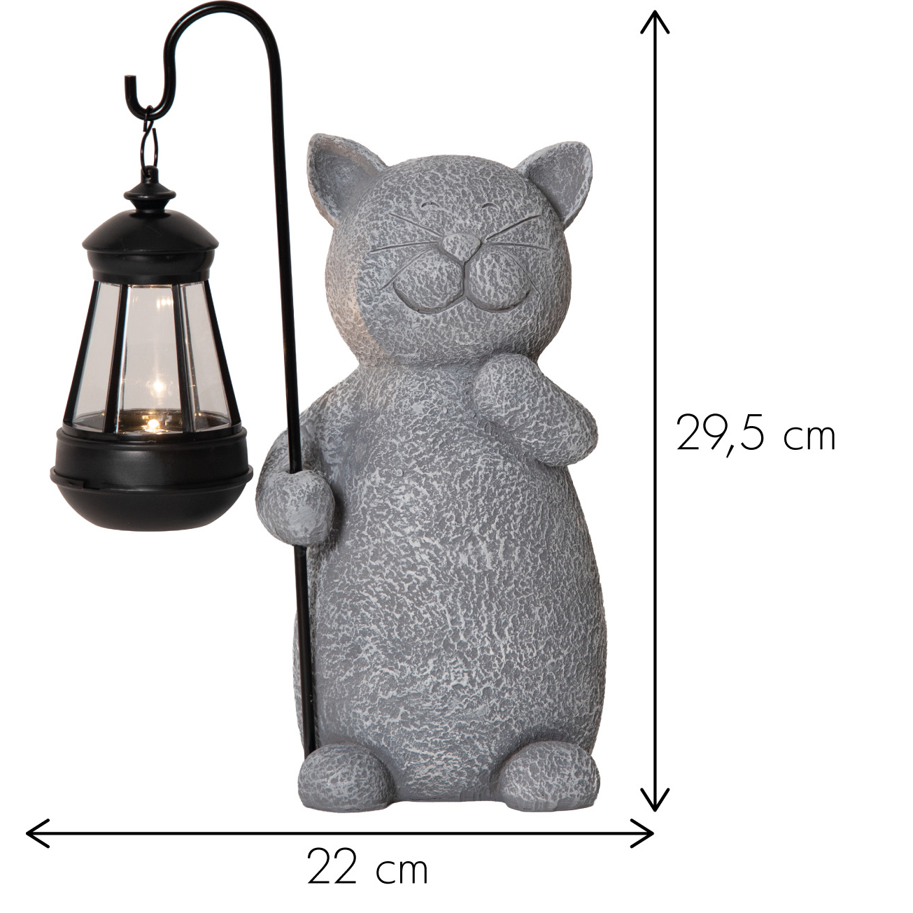 Solcellsdekoration Star Trading Smilla Grå 29,5 cm