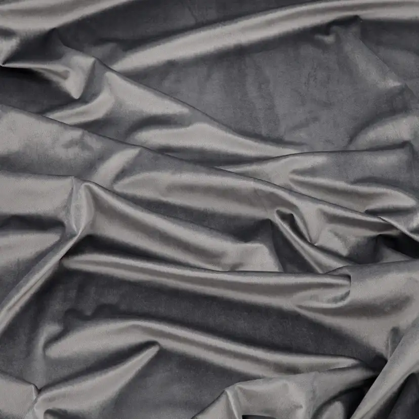 Mary Curtain Polyester/velvet - 2-pack - Grey / - 135*250 Grå