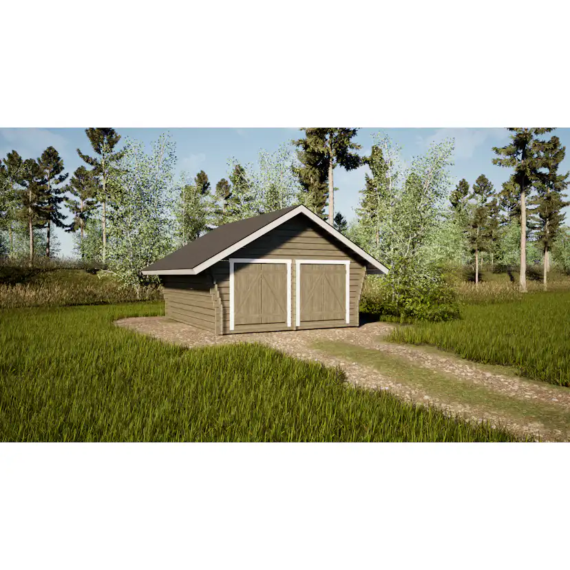 Timmerlada LP Garden Kymppi med spaltvägg 20 m²