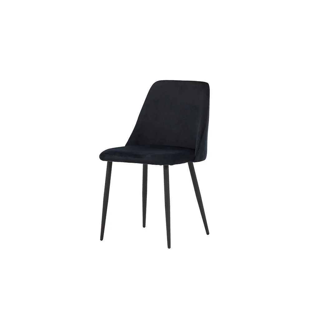 Night Dining Chair - Black / Black Velvet Svart