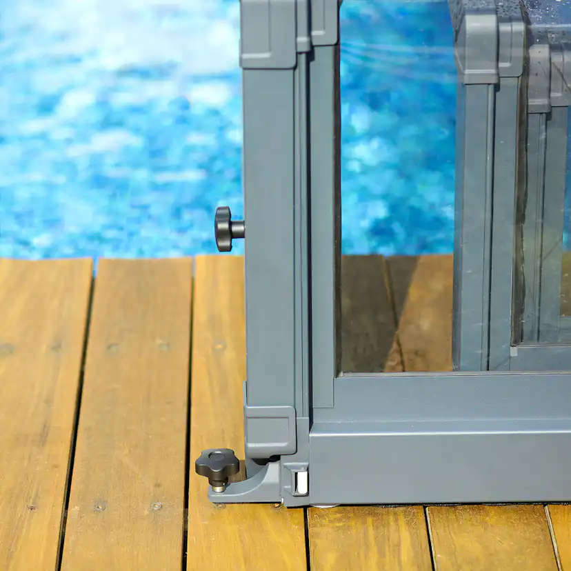 MAJORCA POOL ENCLOSURE FOR 4X6 POOL-GREY 4x6 m