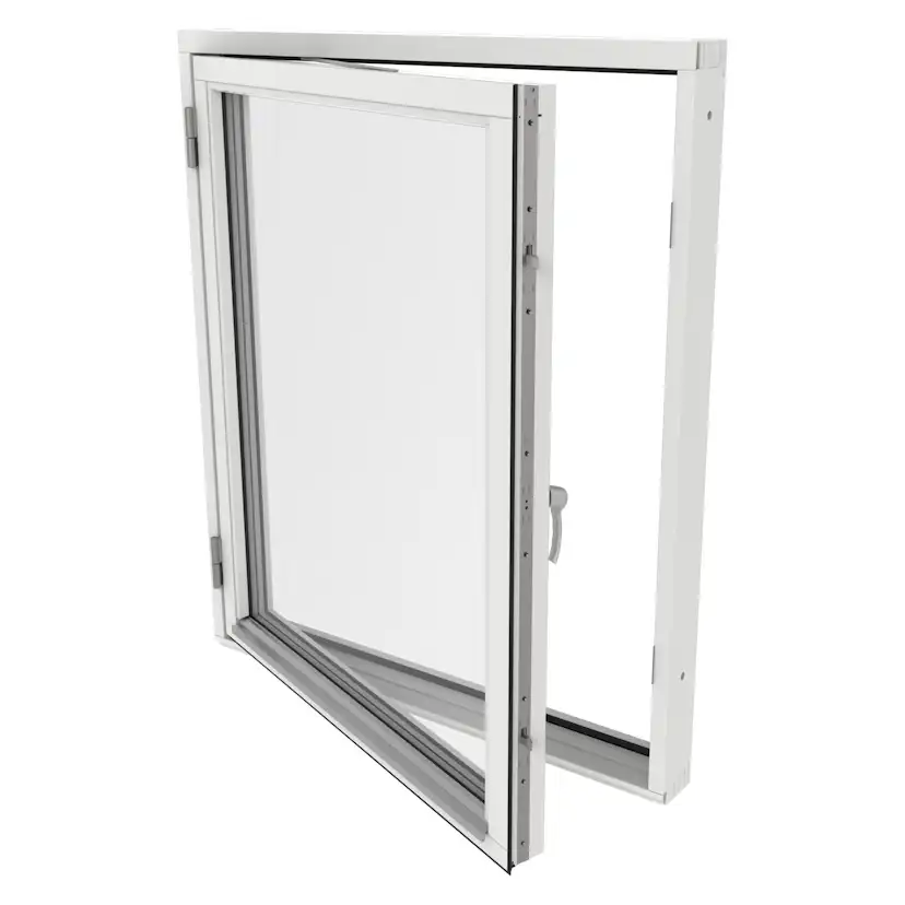 Sidohängt Fönster Outline 3-Glas Trä