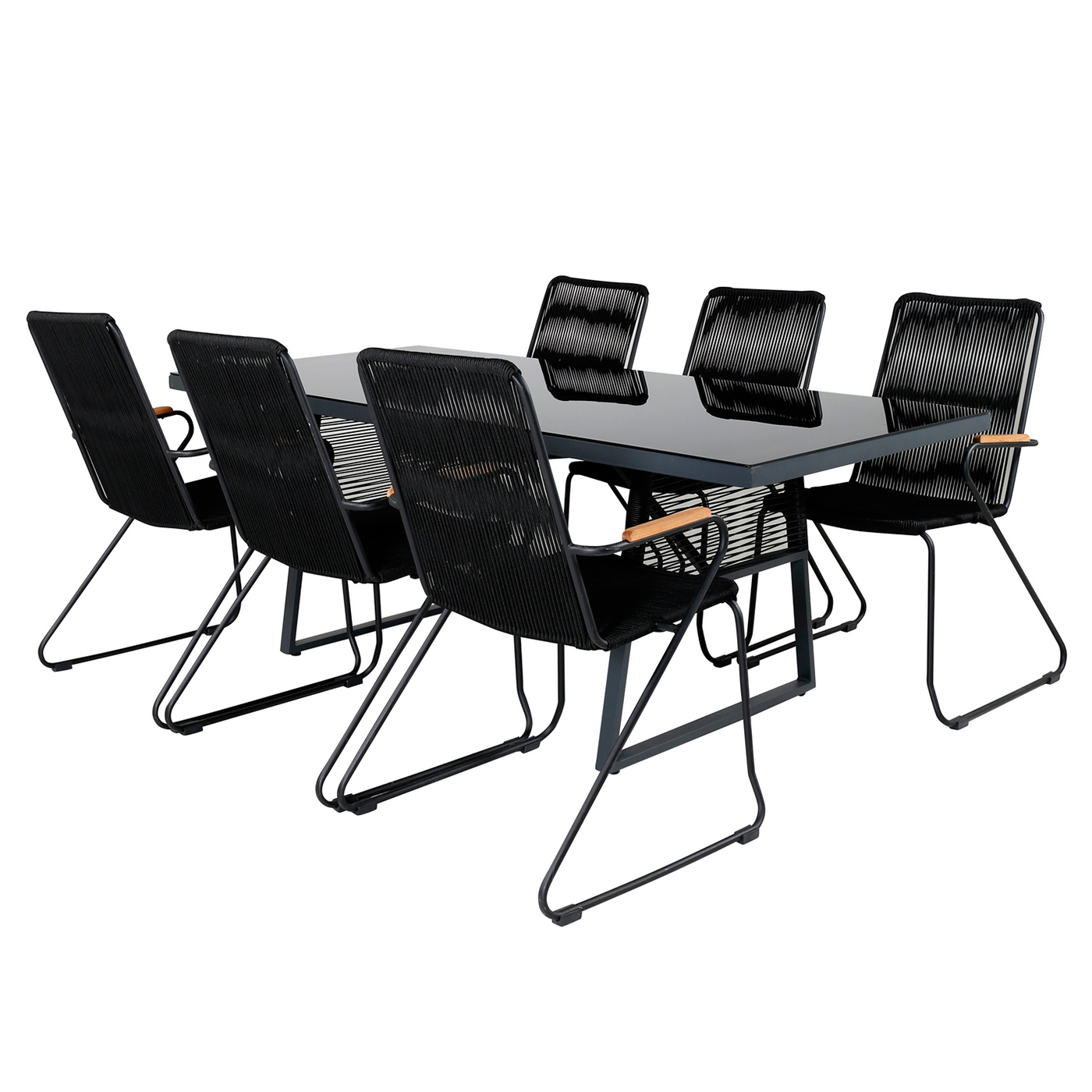 Matgrupp Venture Home Douglas med 6 Berfin Matstolar