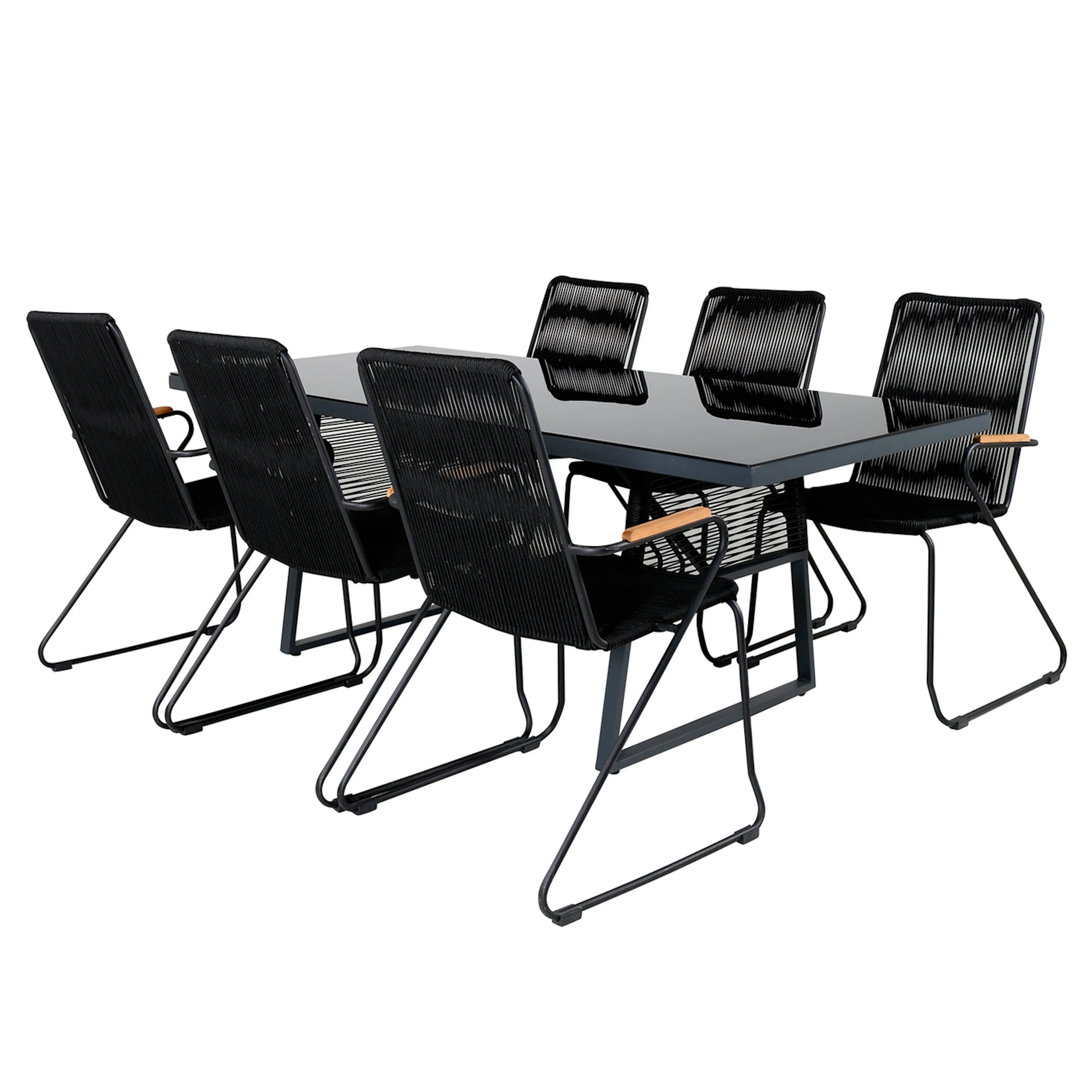 Matgrupp Venture Home Douglas med 6 Berfin Matstolar