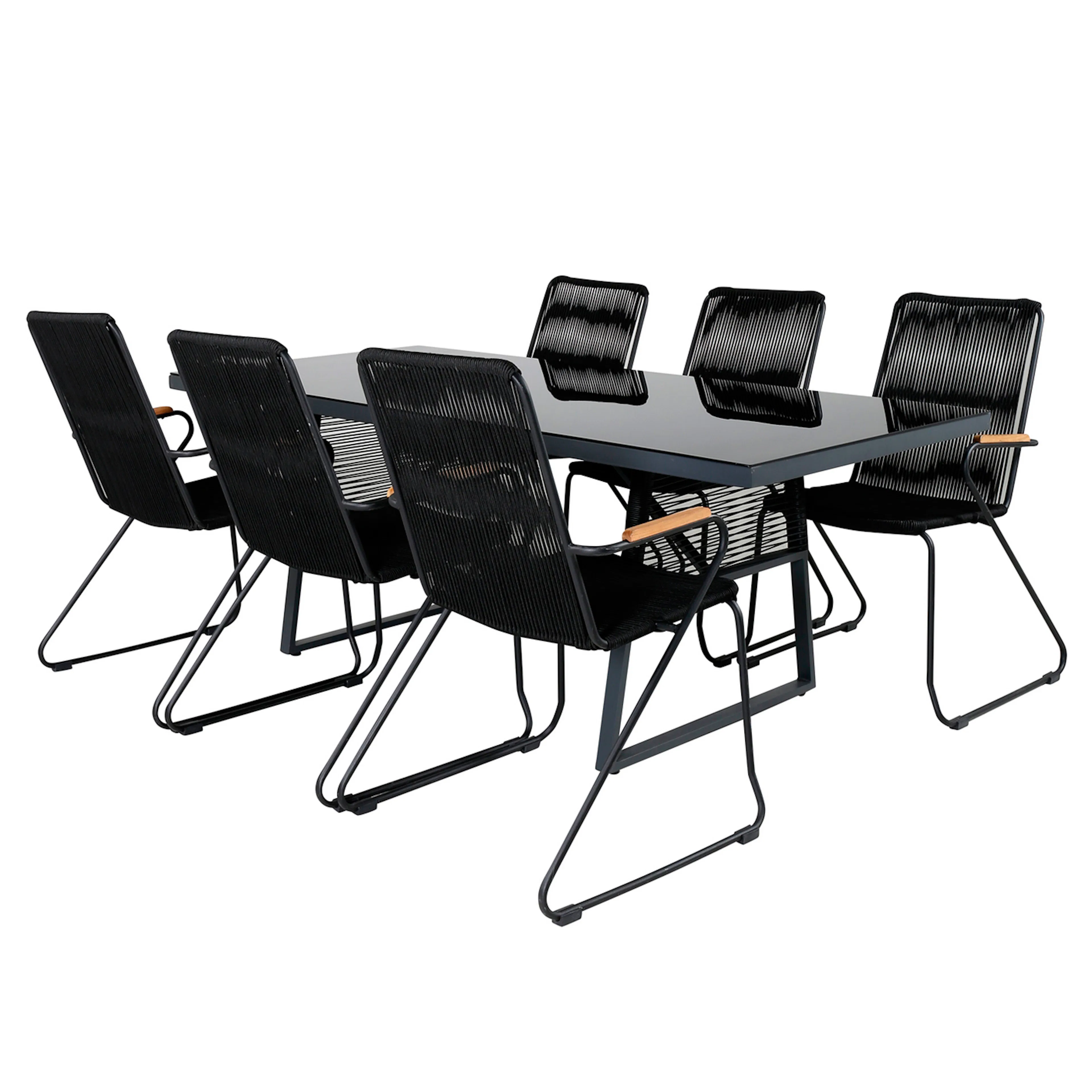 Matgrupp Venture Home Douglas med 6 Berfin Matstolar