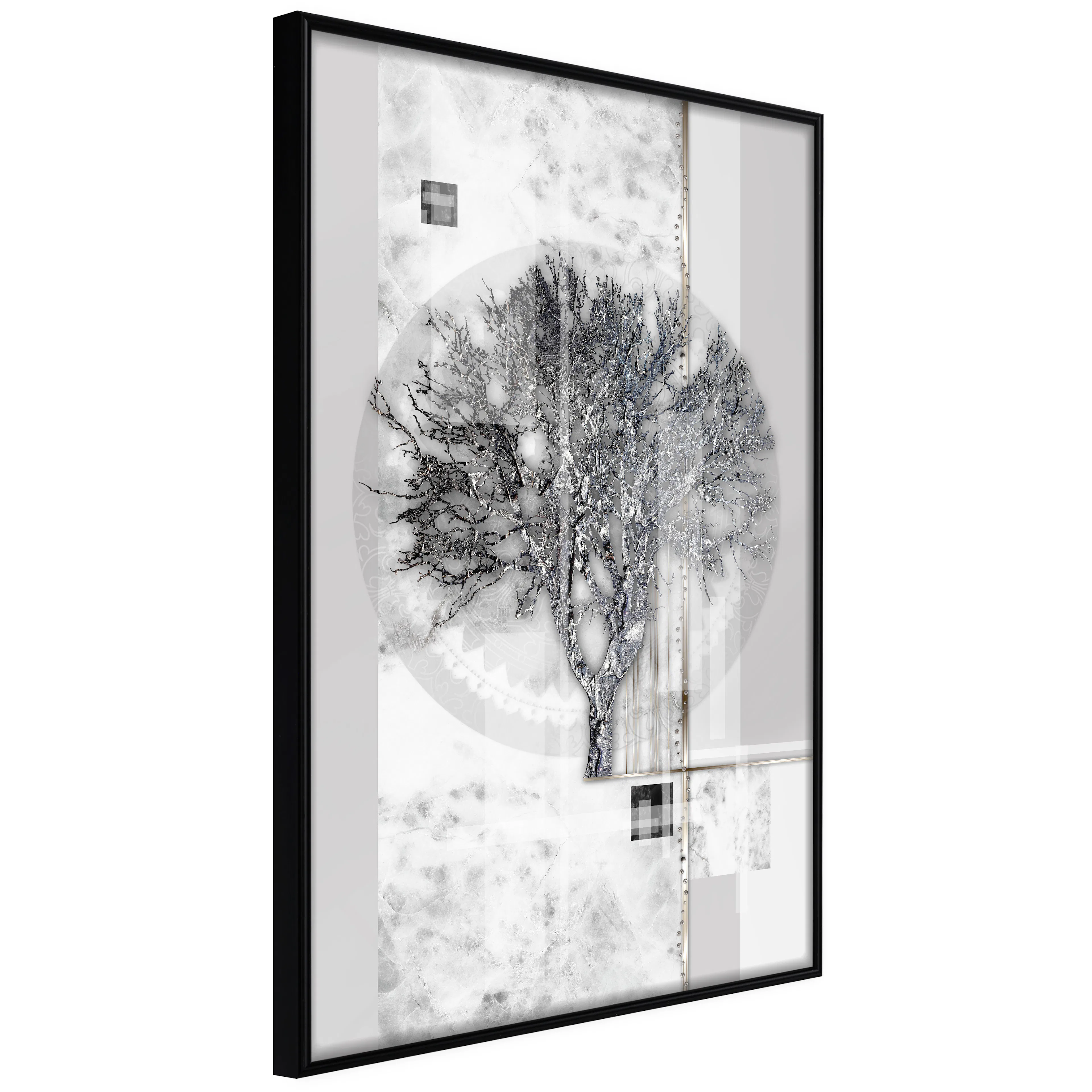 Affisch - Silver Tree [Poster] 20x30 Svart ram, 20x30 cm
