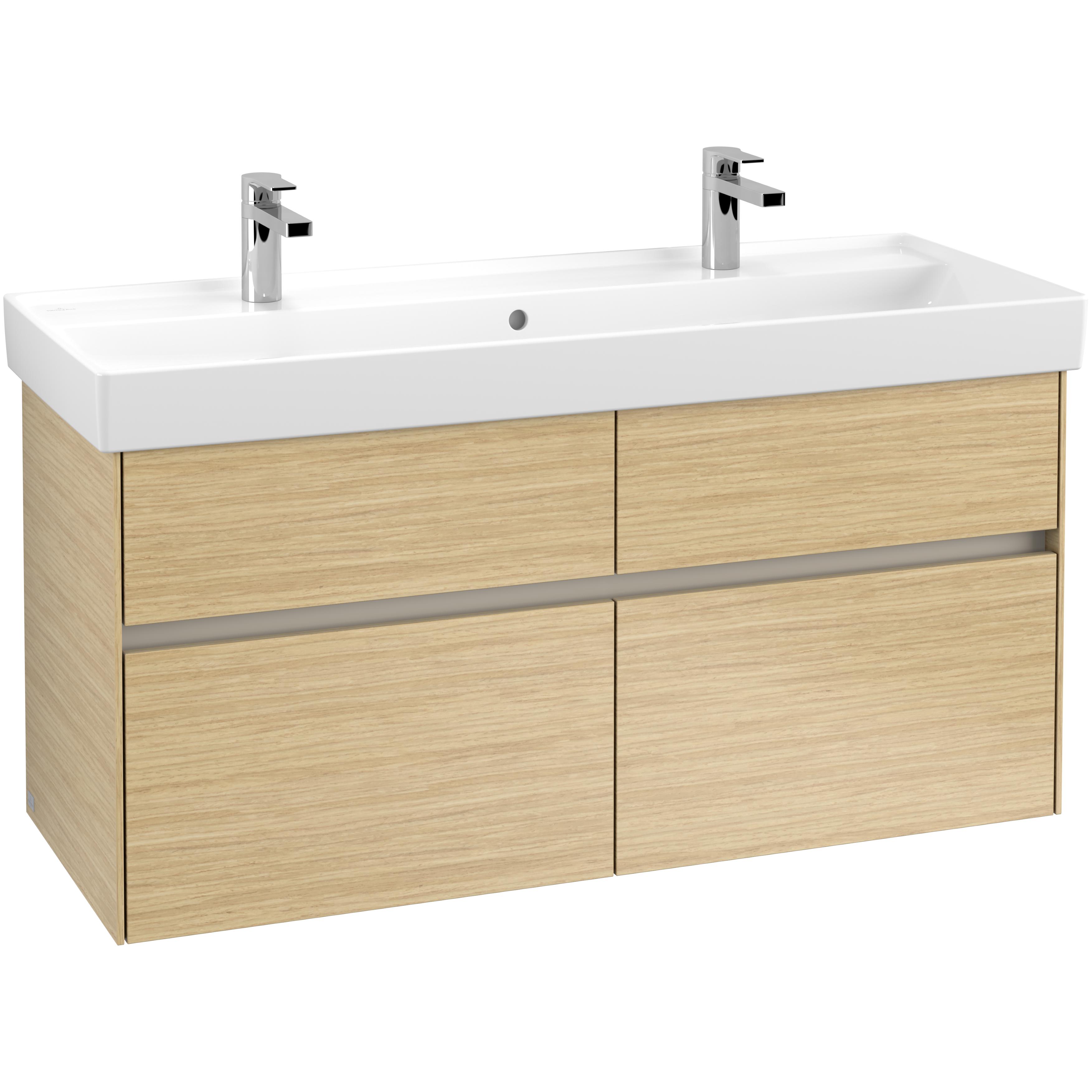 Tvättställsskåp Villeroy & Boch Collaro 115 cm med 4 Lådor för Inbyggt Skåpstvättställ