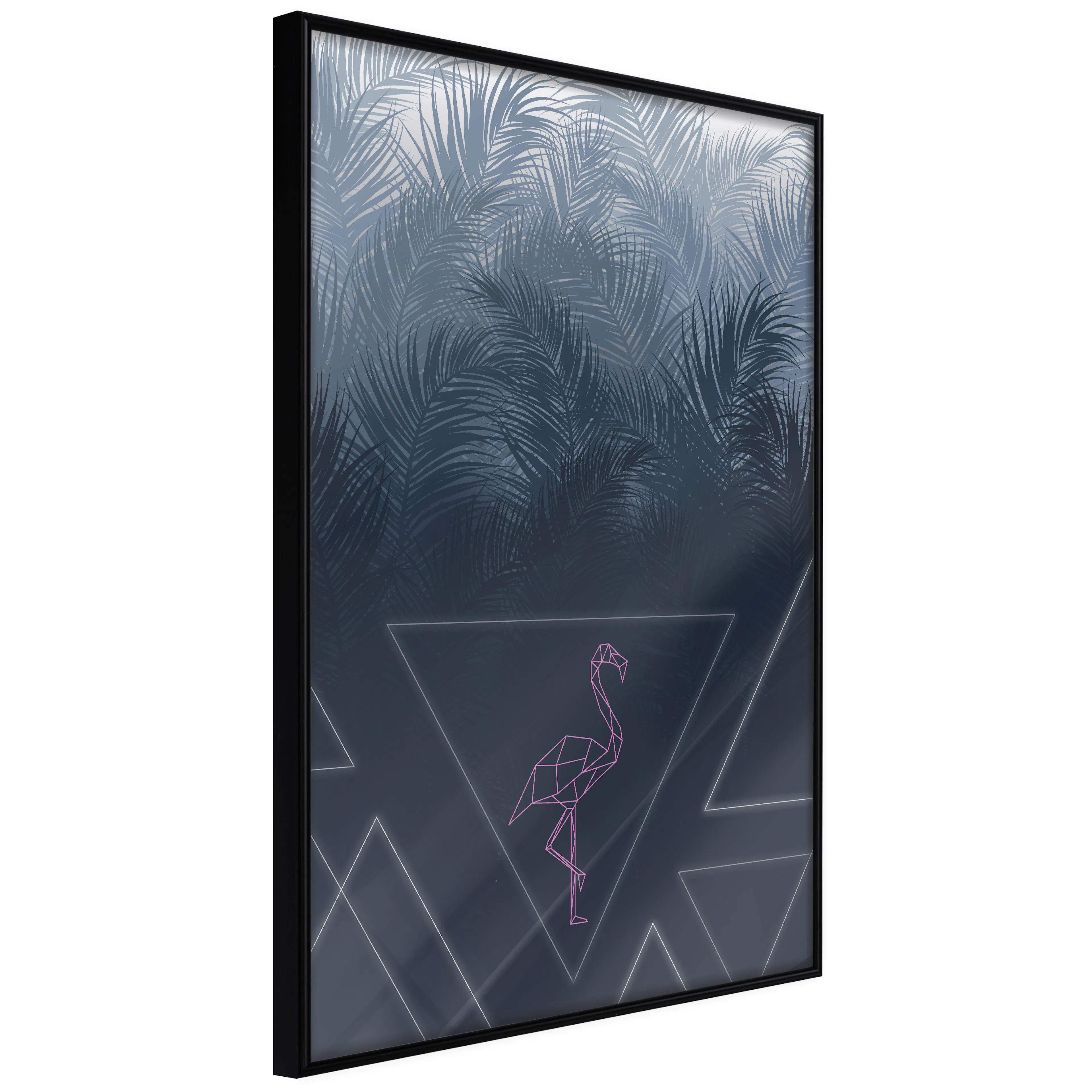 Affisch - Geometric Bird [Poster] 20x30 Svart ram, 20x30 cm