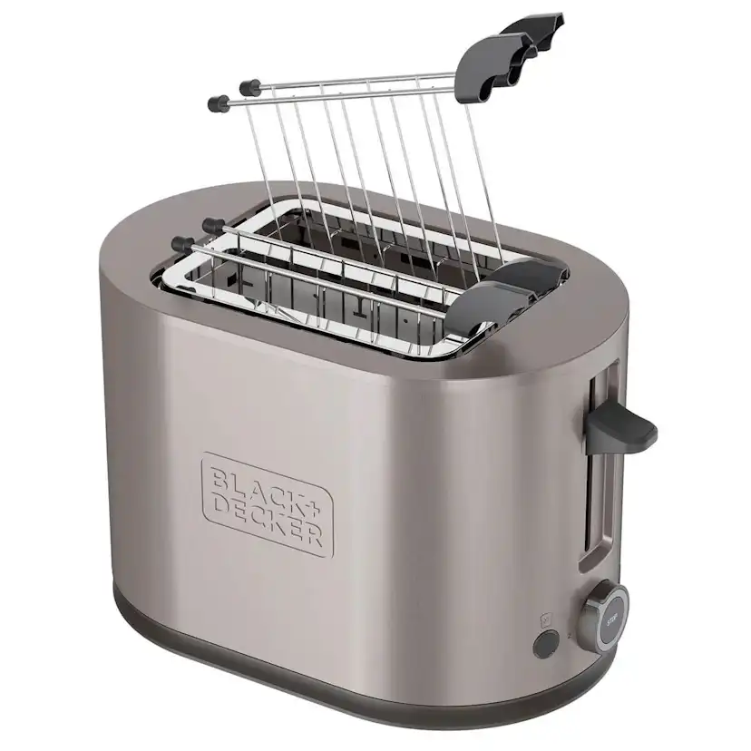 Brödrost BLACK+DECKER Inox 2-Slots 900W Rostfritt Stål