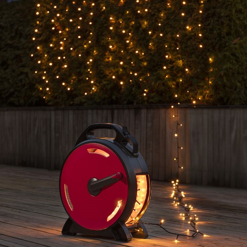 Sladdvinda Gnosjö Konstsmide Ljusslinga Svart/Röd 1000 LED