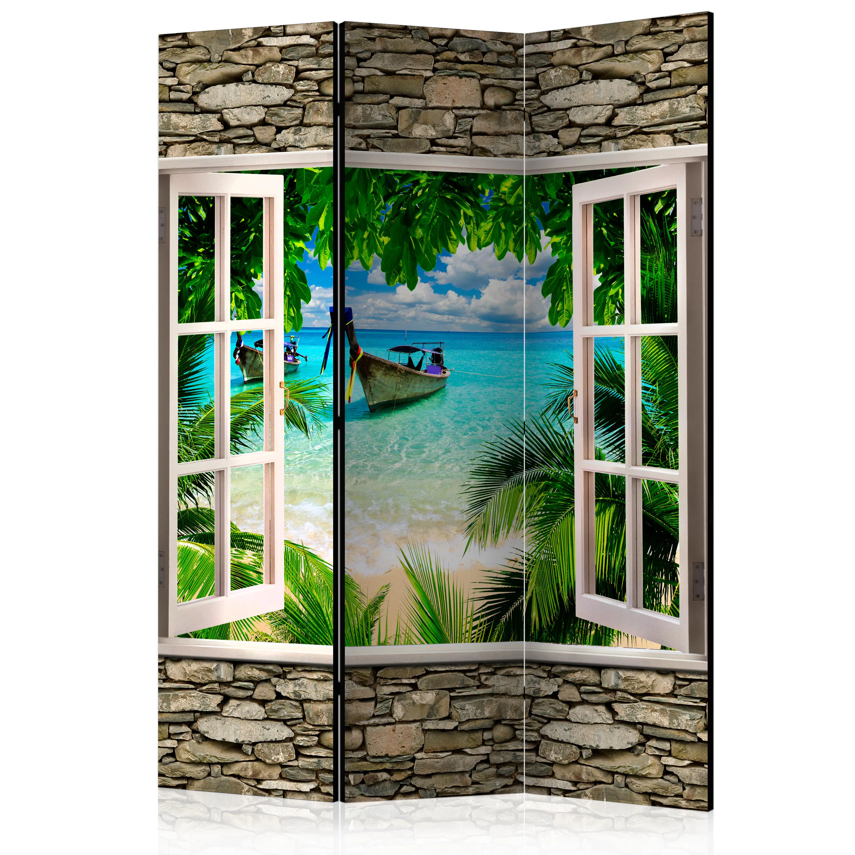 Rumsavdelare Skärmvägg Arkiio Tropical Beach 135x172 cm