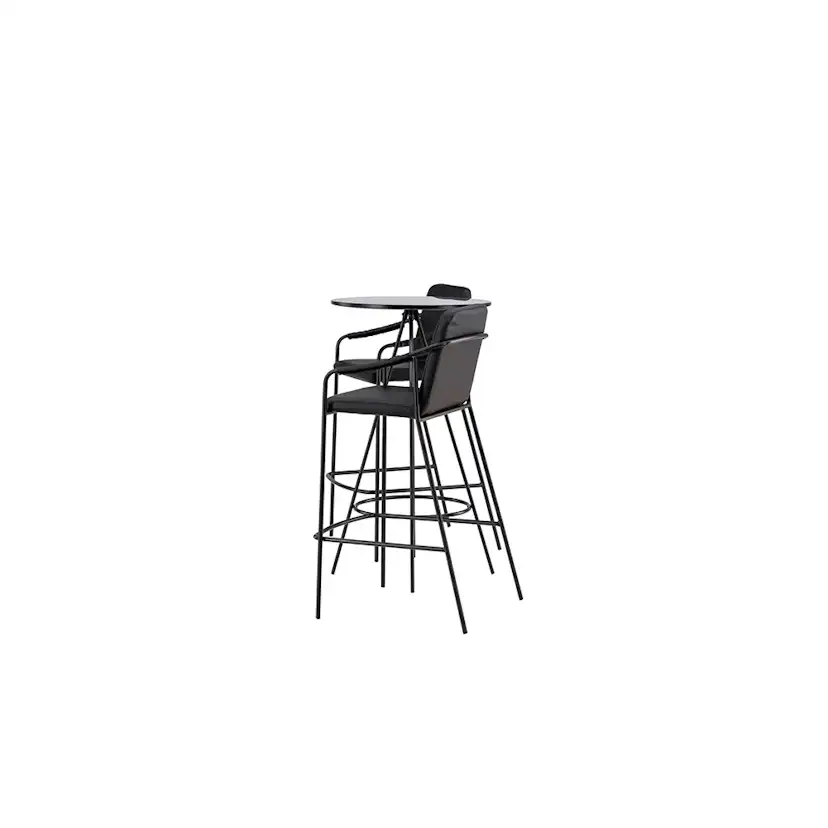 Matgrupp Venture Home Bistro Ø60 cm med 2 st Tvist stolar