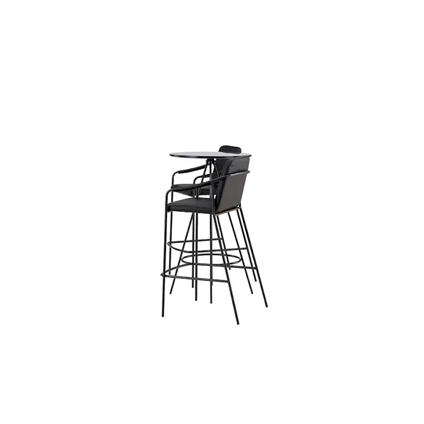 Matgrupp Venture Home Bistro Ø60 cm med 2 st Tvist stolar