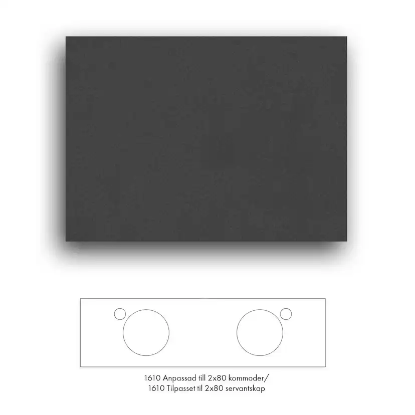 Bänkskiva Macro Design Crown+ Dekton 1610 till Tvättställsskåp Crown