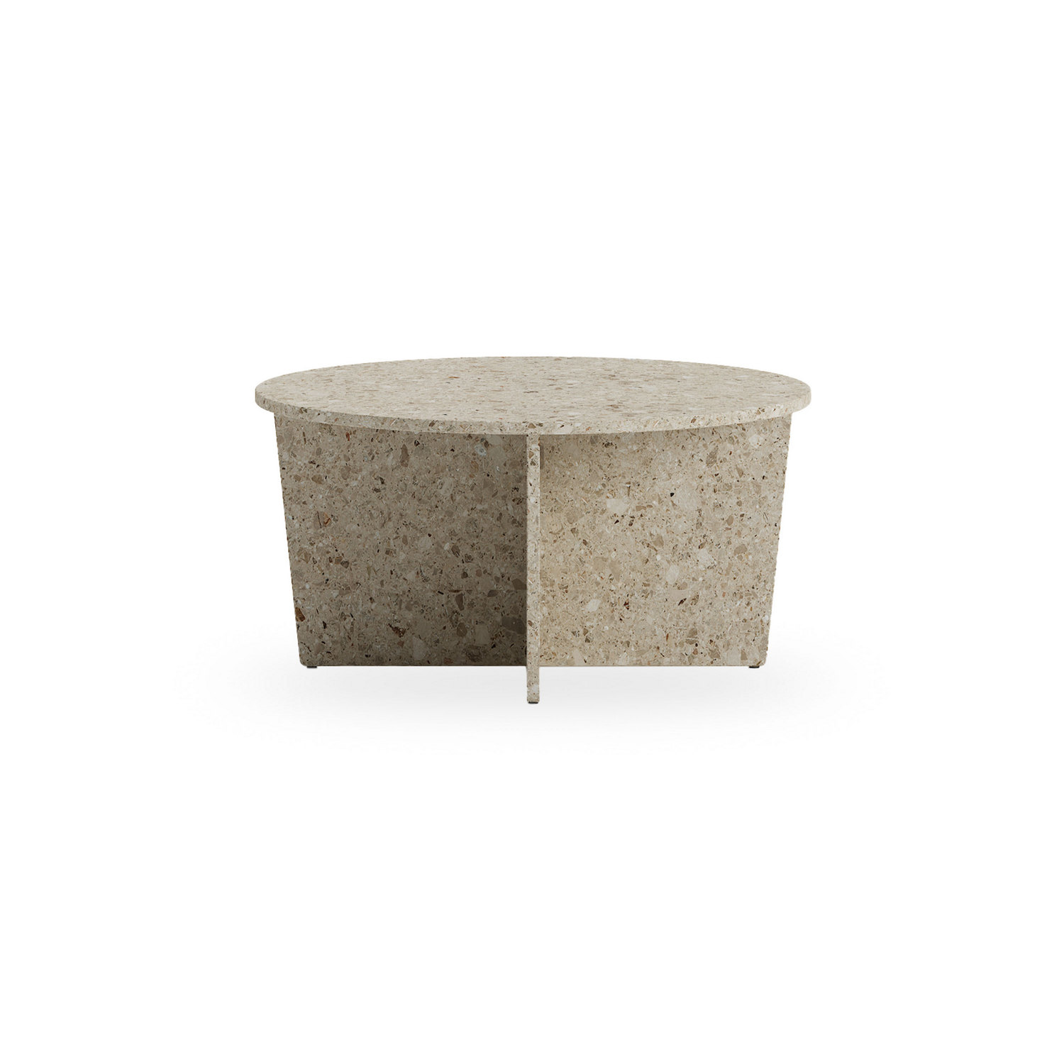 Wedge Runt Soffbord Sten 80 cm Beige