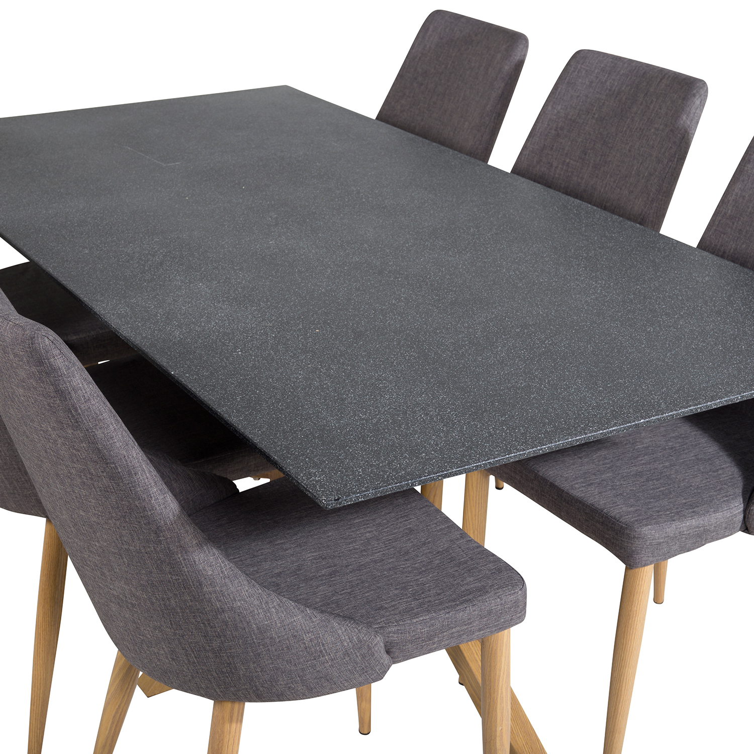 Piazza Dining Table 180x90 cm+Leone Dining Chair Grå/Ek